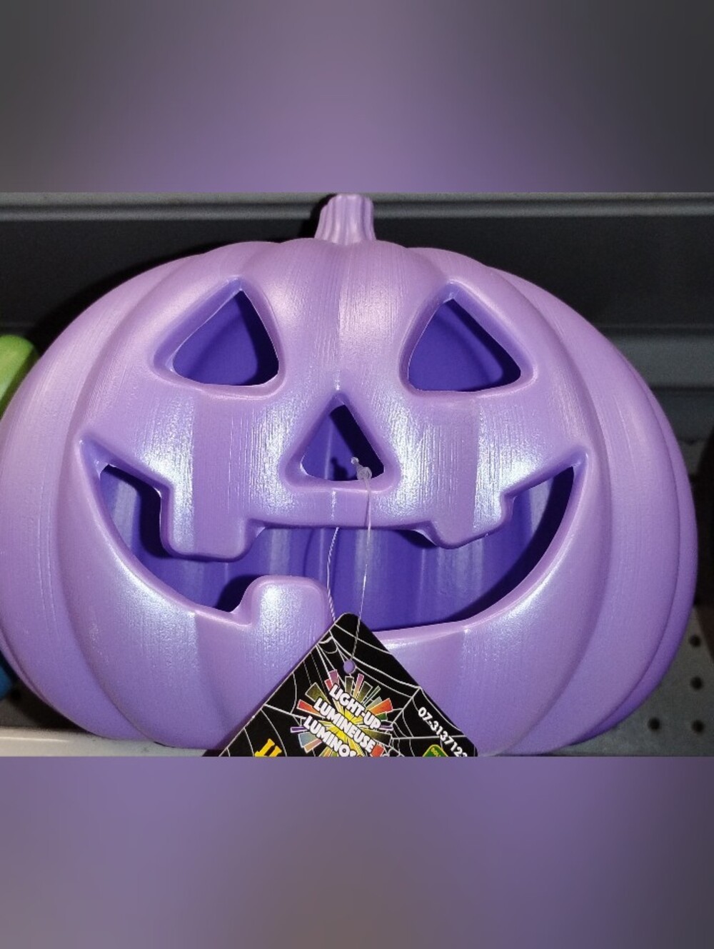Purple Jack-O'-Lantern Halloween Decor
